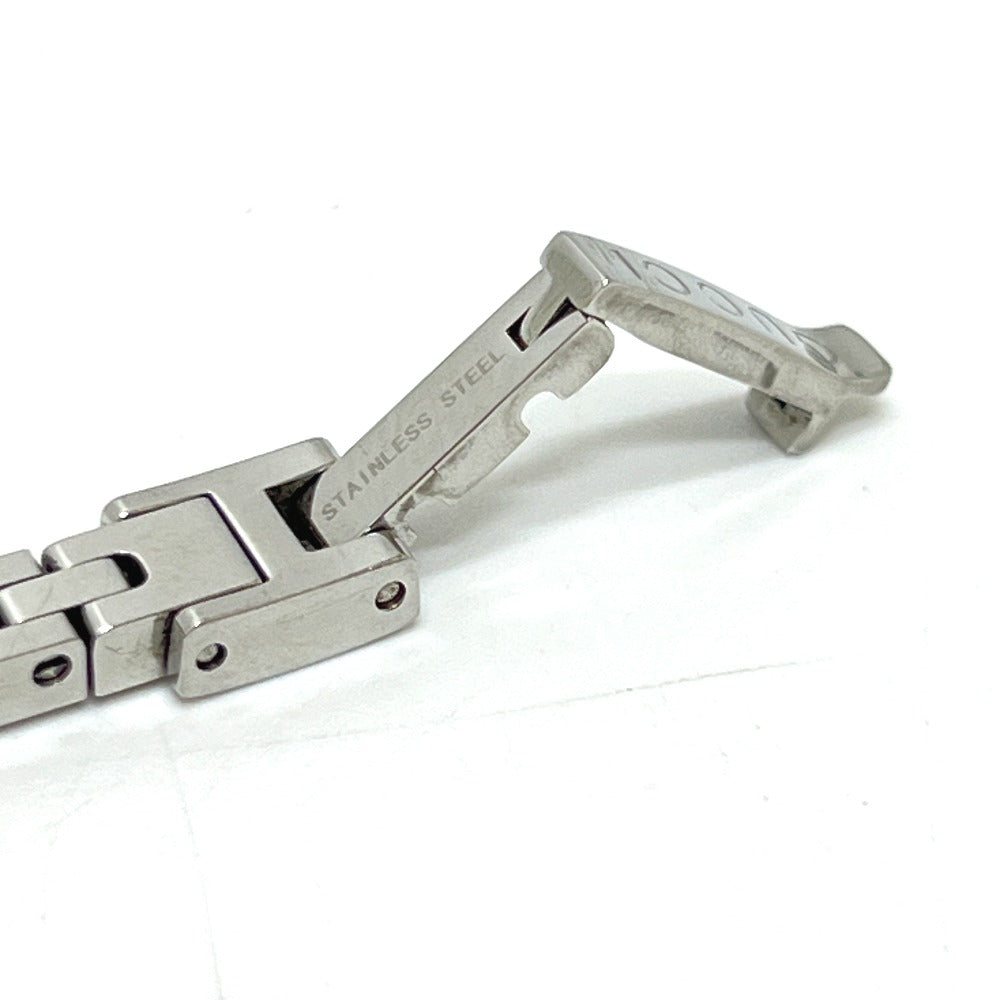 GUCCI 102 G Mini Square Chain Quartz Watch SS Ladies Silver