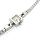 GUCCI 102 G Mini Square Chain Quartz Watch SS Ladies Silver