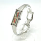 GUCCI 1500L Square Bangle Watch Quartz Watch SS Ladies Silver