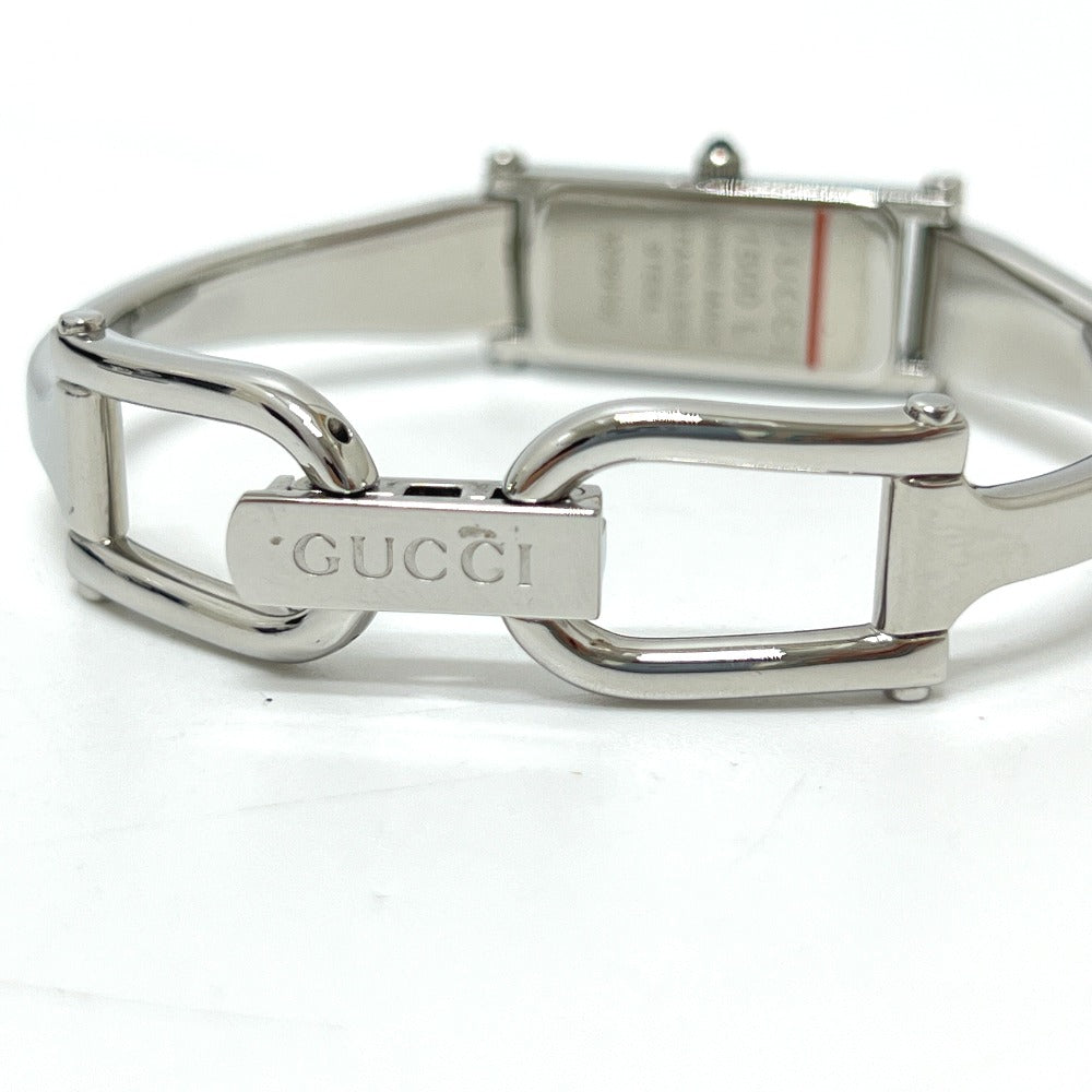 GUCCI 1500L Square Bangle Watch Quartz Watch SS Ladies Silver