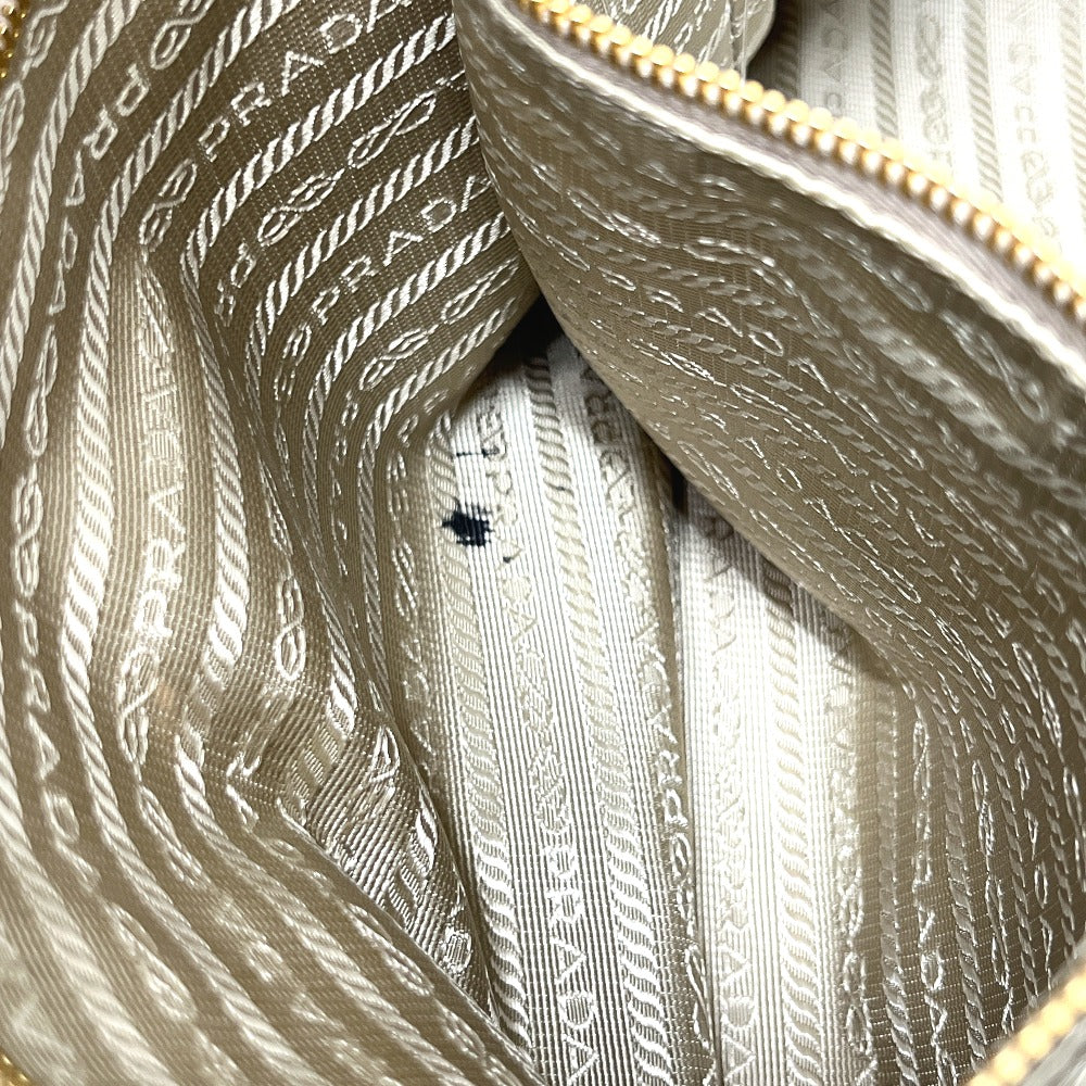 PRADA BN1872 Logo Canapa Bag Handbag Large Capacity Tote Bag Leather Women's Blue