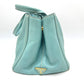 PRADA BN1872 Logo Canapa Bag Handbag Large Capacity Tote Bag Leather Women's Blue