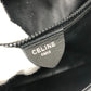 CELINE Logo Bag Clutch Bag Quilted Crossbody Pochette Shoulder Bag Leather Women's Black