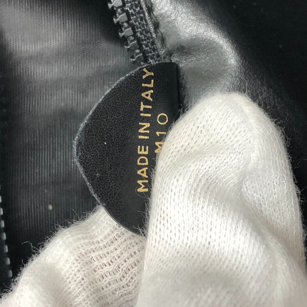 CELINE Logo Bag Clutch Bag Quilted Crossbody Pochette Shoulder Bag Leather Women's Black