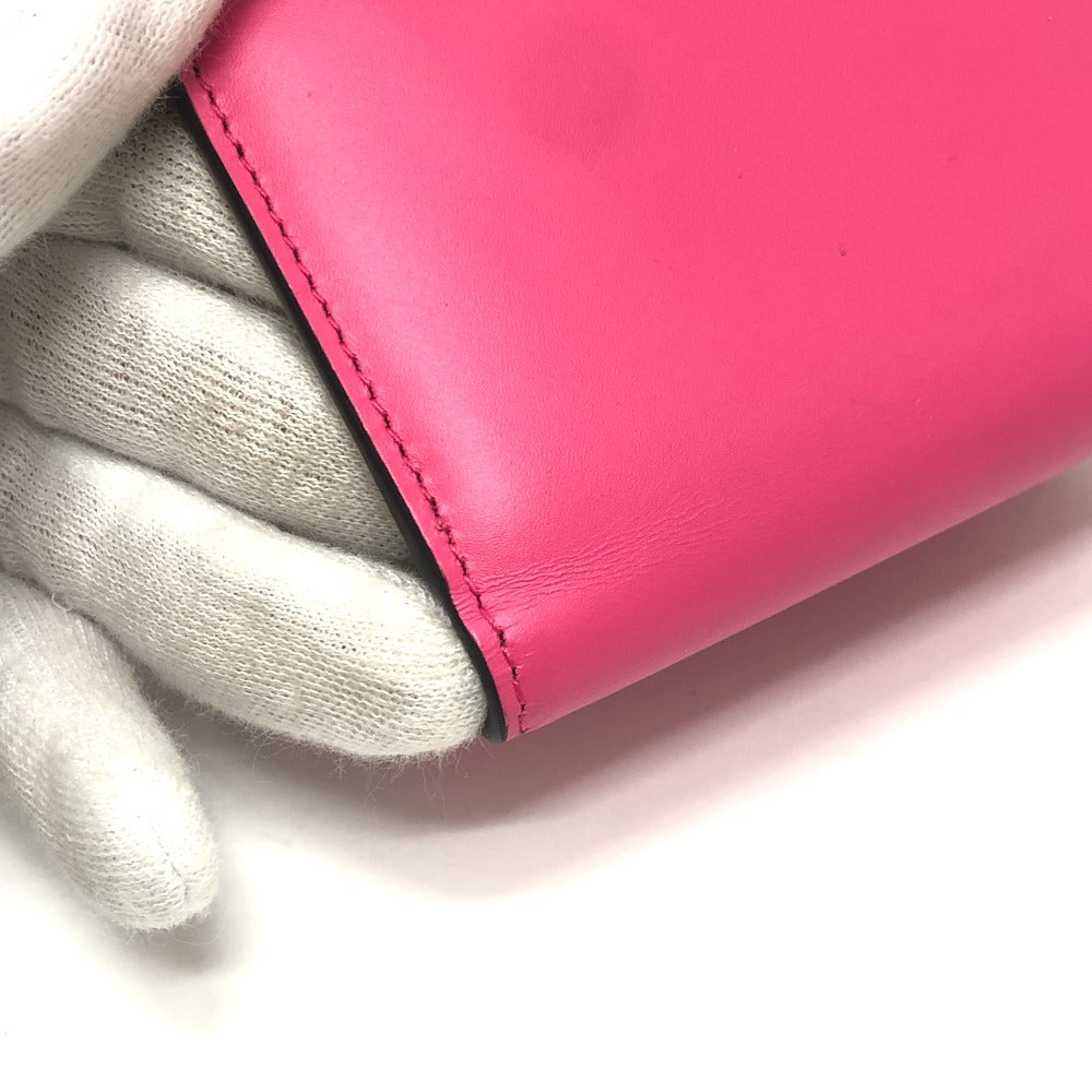 BVLGARI 288858 セルペンティ ウォレット 財布 ミニ財布 3つ折り財布 レザー レディース ピンク