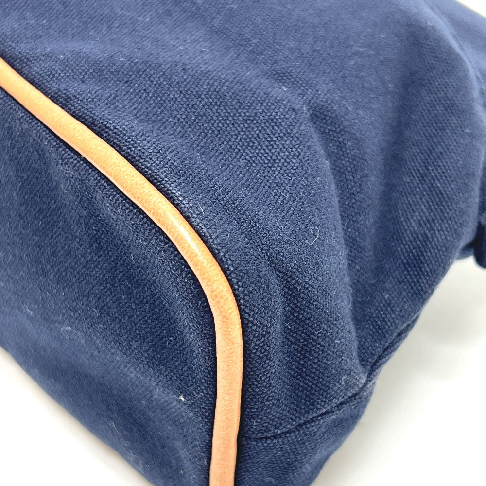 HERMES ボリード ボリードポーチ 小物入れ コスメポーチ 化粧ポーチ キャンバス レディース ネイビー