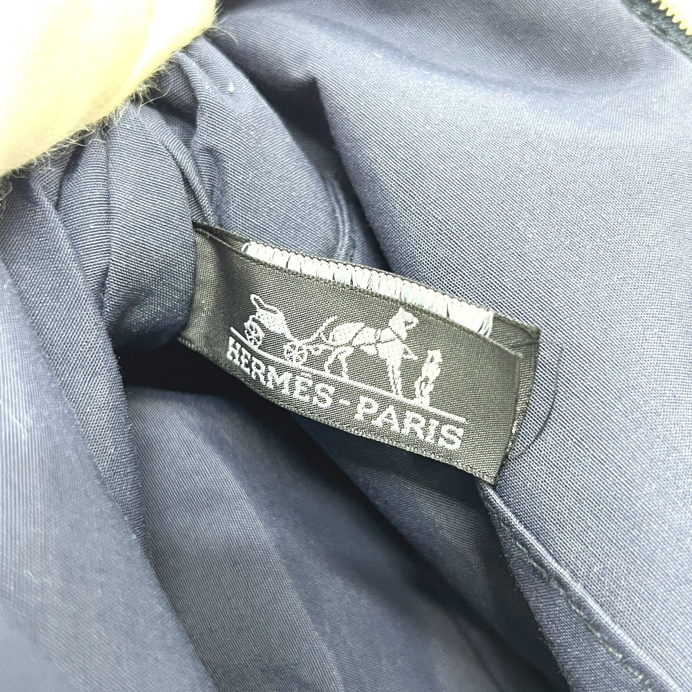 HERMES ボリード ボリードポーチ 小物入れ コスメポーチ 化粧ポーチ キャンバス レディース ネイビー