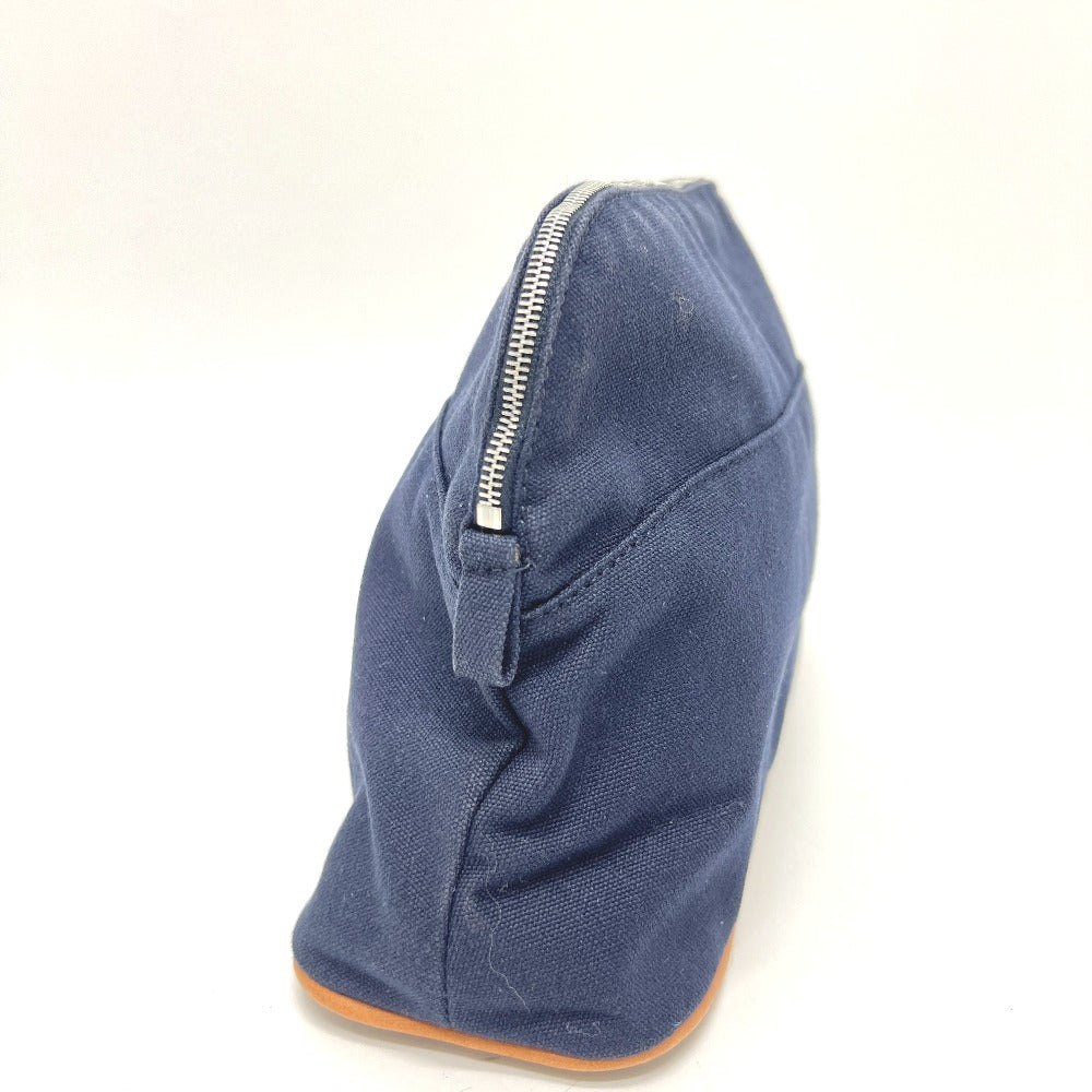 HERMES ボリード ボリードポーチ 小物入れ コスメポーチ 化粧ポーチ キャンバス レディース ネイビー