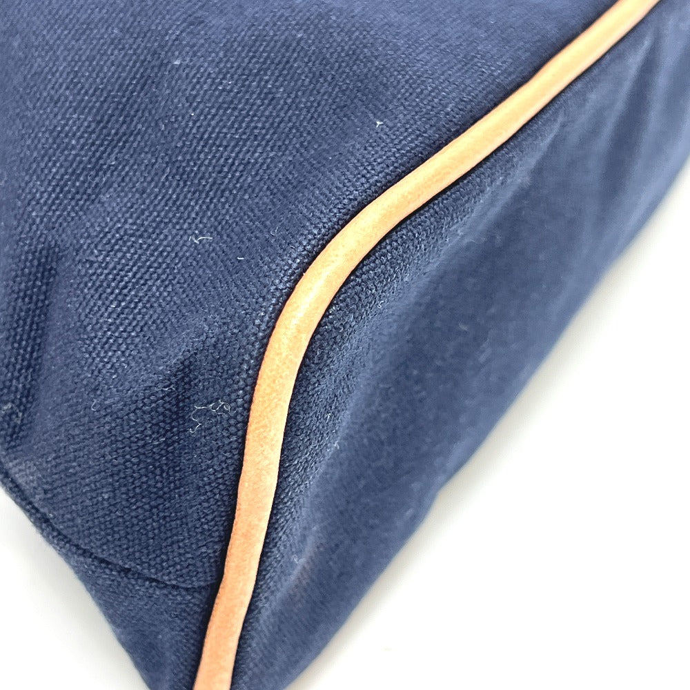 HERMES ボリード ボリードポーチ 小物入れ コスメポーチ 化粧ポーチ キャンバス レディース ネイビー