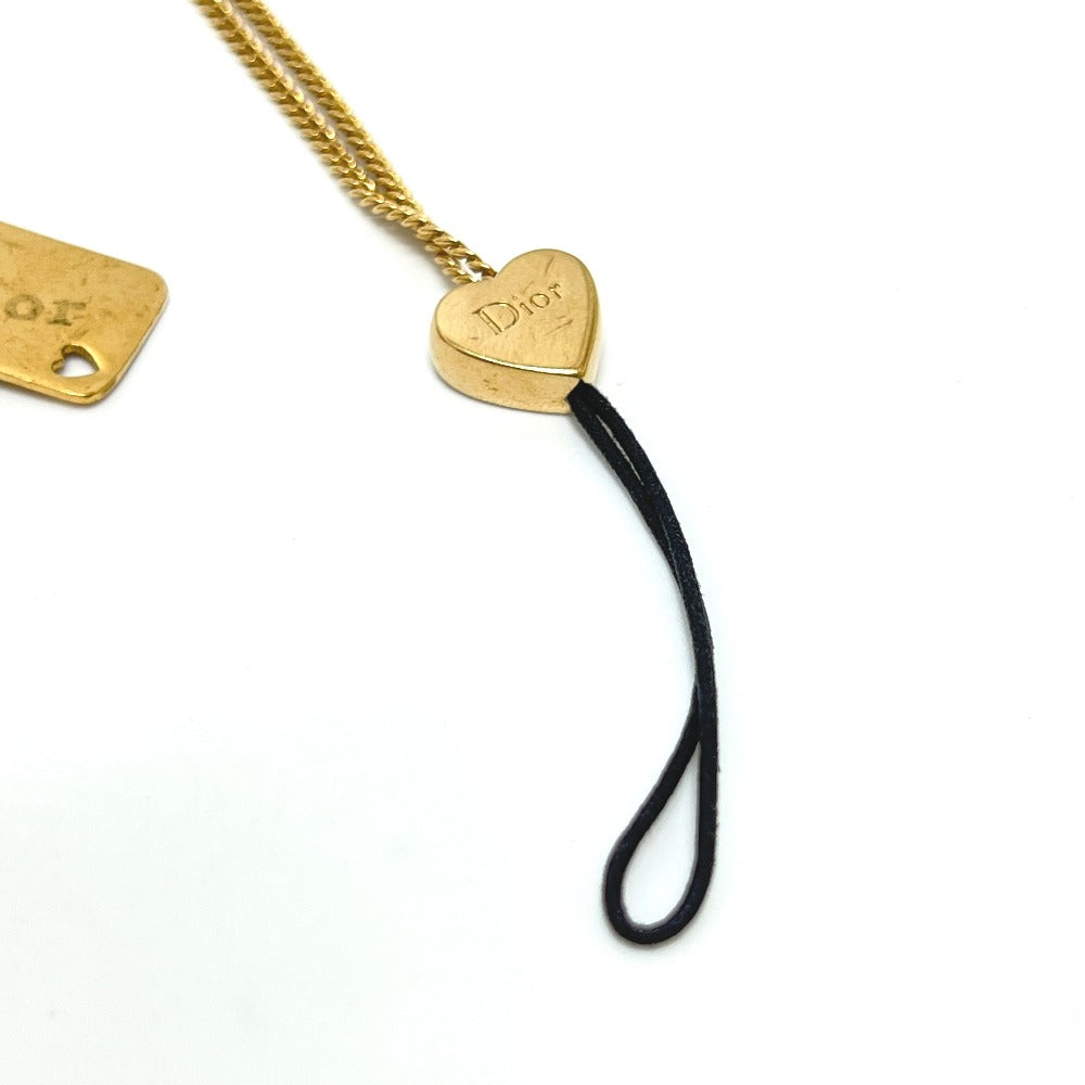 Dior トランプ チェーン ネックレス アクセサリー ストラップ メタル レディース ゴールド