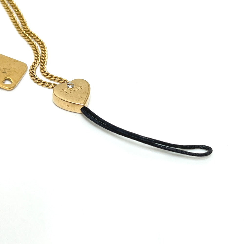 Dior トランプ チェーン ネックレス アクセサリー ストラップ メタル レディース ゴールド
