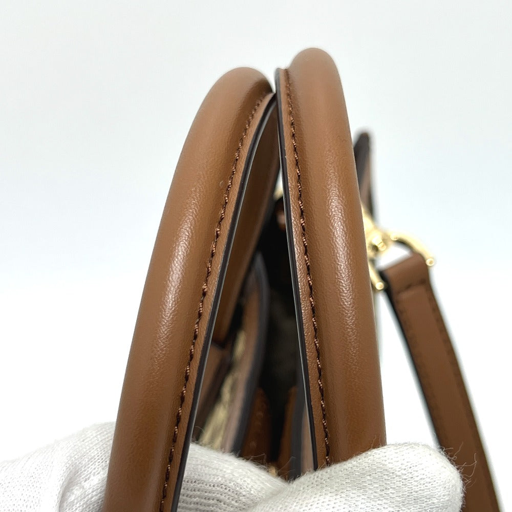 Michael Kors MK総柄 2WAY カバン バッグ ショルダー ハンドバッグ トートバッグ レザー/キャンバス レディース ブラウン