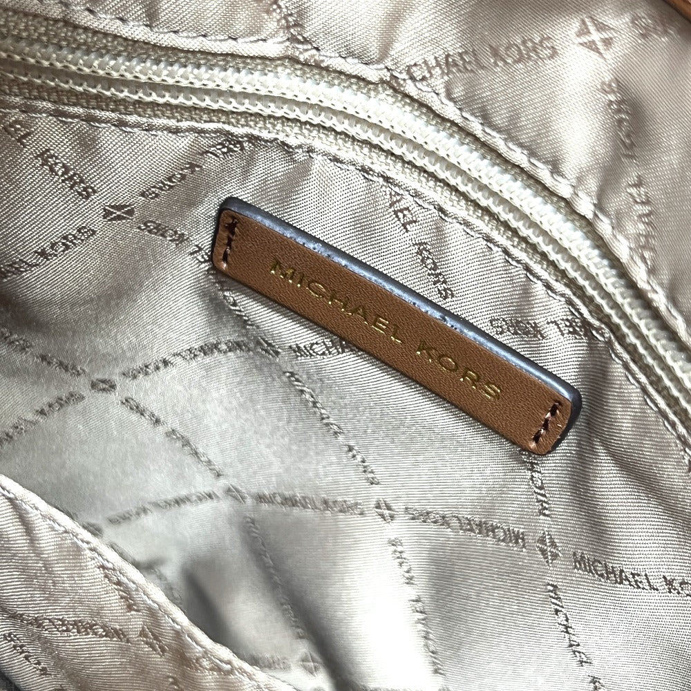 Michael Kors MK総柄 2WAY カバン バッグ ショルダー ハンドバッグ トートバッグ レザー/キャンバス レディース ブラウン