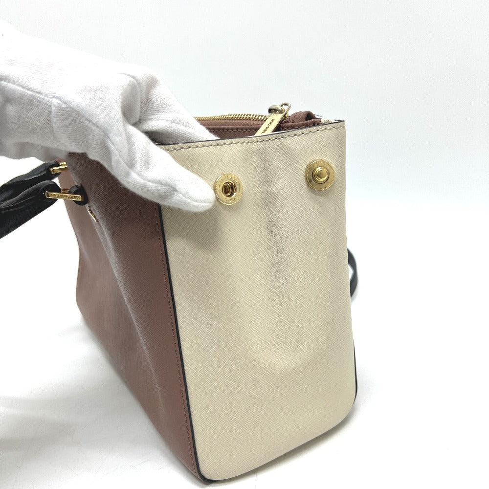 Michael Kors トリコロール ロゴ ハンドバッグ ハンドバッグ PVC レディース ホワイト