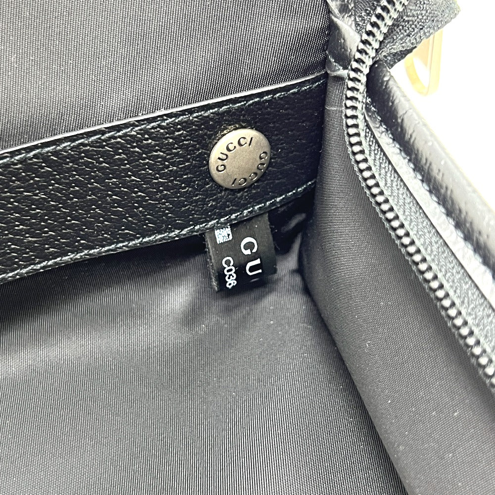 GUCCI 674801 オフザグリッド・トラベルポーチ ラウンド トラベルポーチ 旅行ポーチ ポーチ ナイロン/レザー レディース ブラック