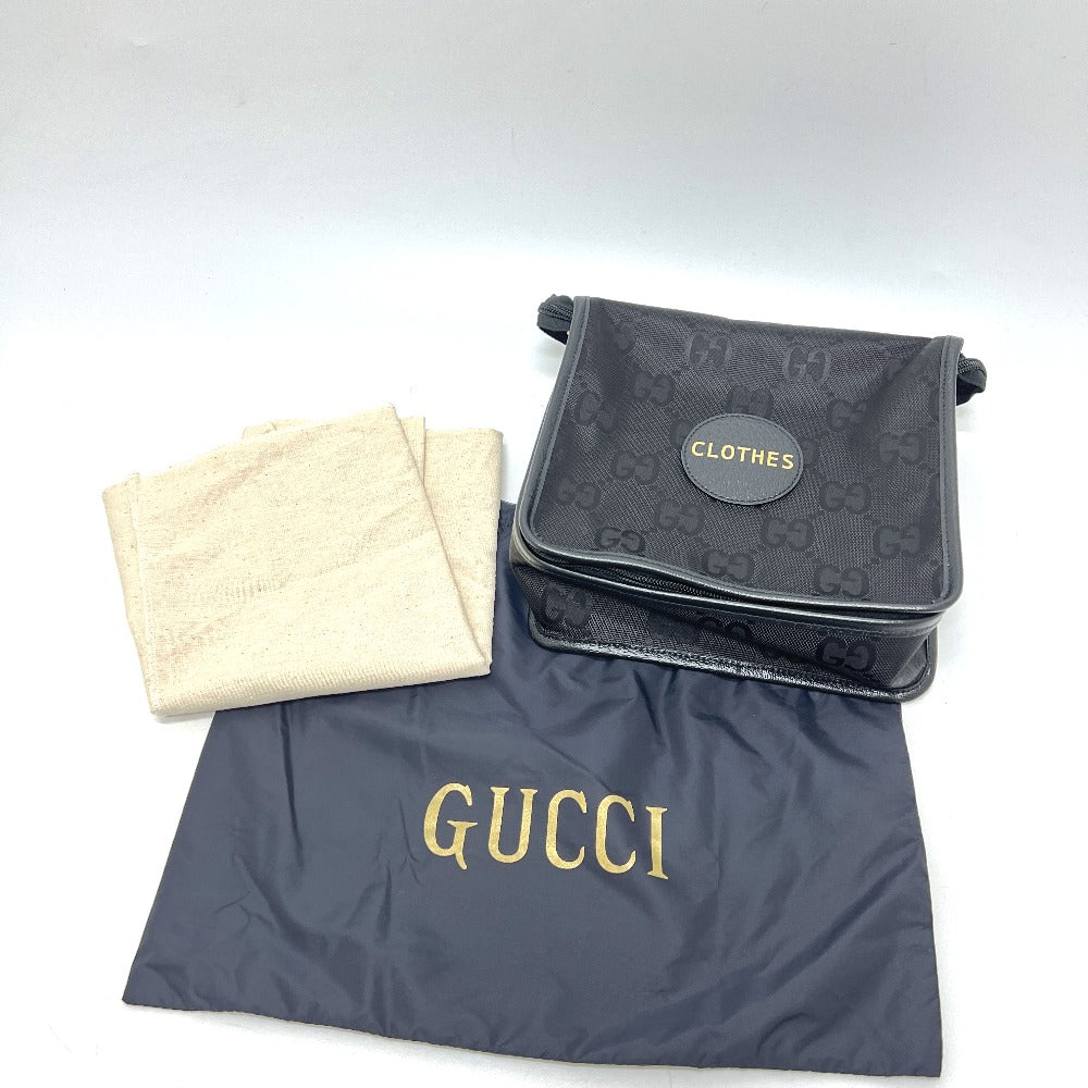 GUCCI 674801 オフザグリッド・トラベルポーチ ラウンド トラベルポーチ 旅行ポーチ ポーチ ナイロン/レザー レディース ブラック