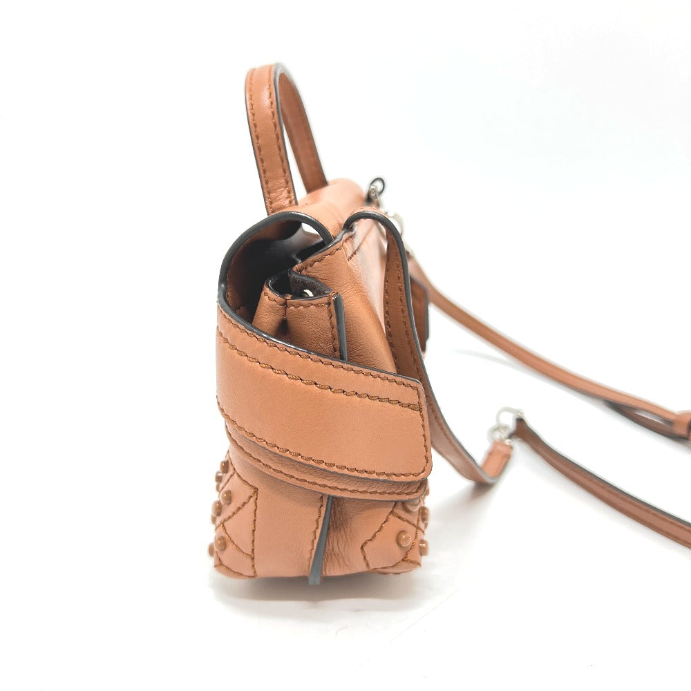 TOD’S ウェーブ マイクロ 2WAY カバン バッグ　ミニバッグ ショルダーバッグ レザー レディース ブラウン