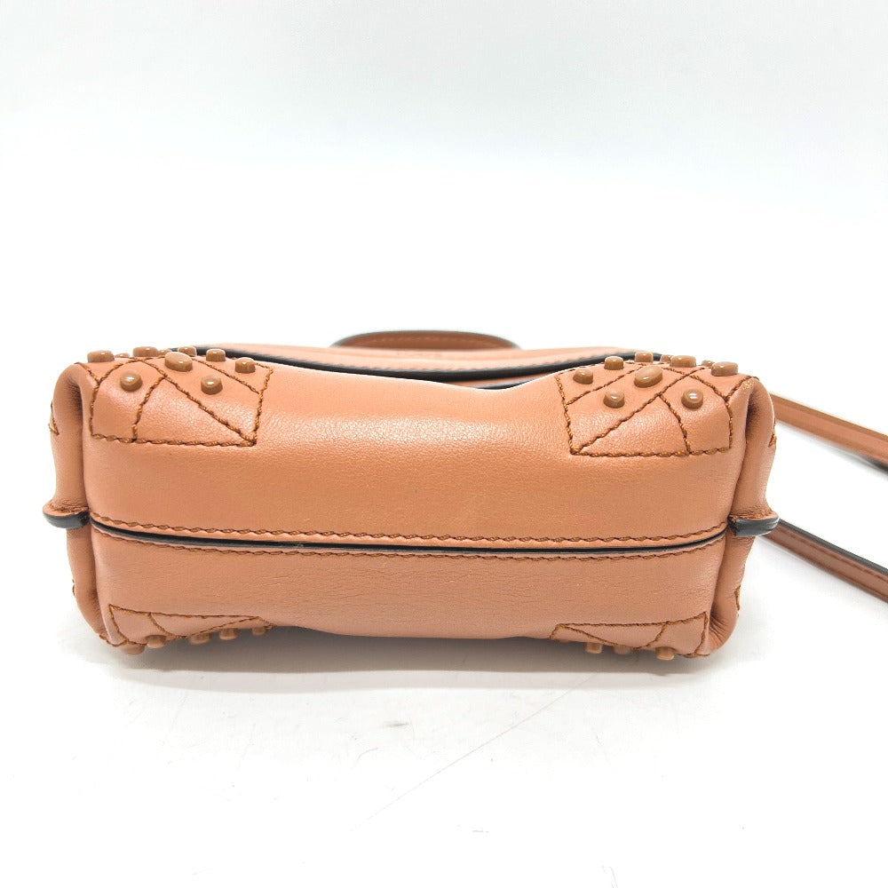 TOD’S ウェーブ マイクロ 2WAY カバン バッグ　ミニバッグ ショルダーバッグ レザー レディース ブラウン