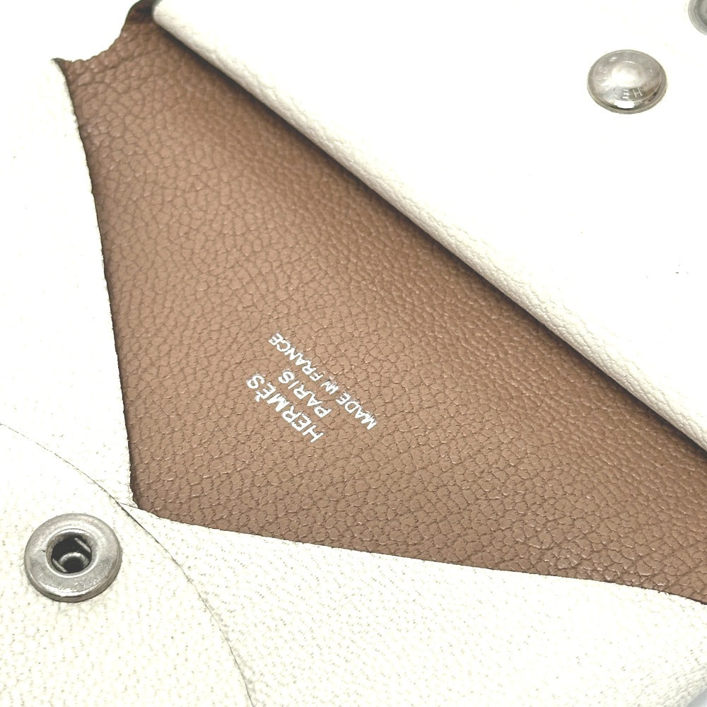 HERMES カルヴィデュオ カルヴィ デュオ カードケース 小銭入れ 財布 名刺入れ コインケース 2つ折り財布 シェーブルコロマンデル レディース ナタ/ケブラチョ