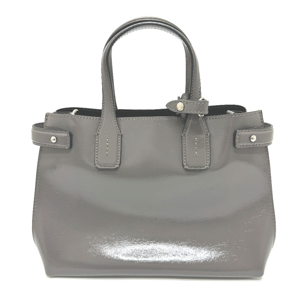 BURBERRY 105054A1209 ソフトバナー 2WAY ショルダーバッグ ハンドバッグ ポリウレタン レディース グレー