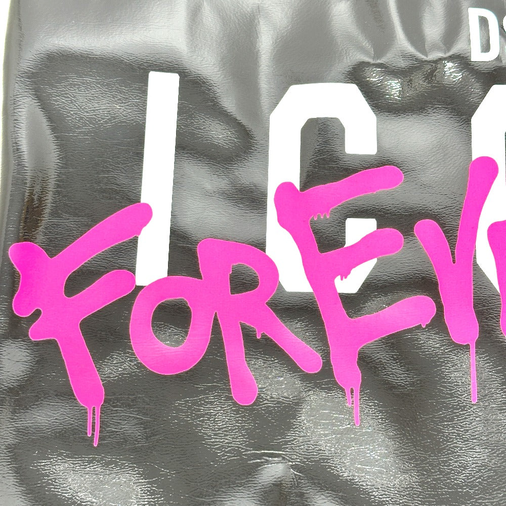 DSQUARED2 S83SP0066 ICON&FOREVER プリントショッピング トートバッグ ビニール レディース ブラック