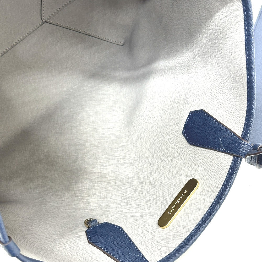 Michael Kors 35F7GY2T3T ロゴ ポーチ付き リバーシブル トートバッグ PVC レディース ブルー×グレー