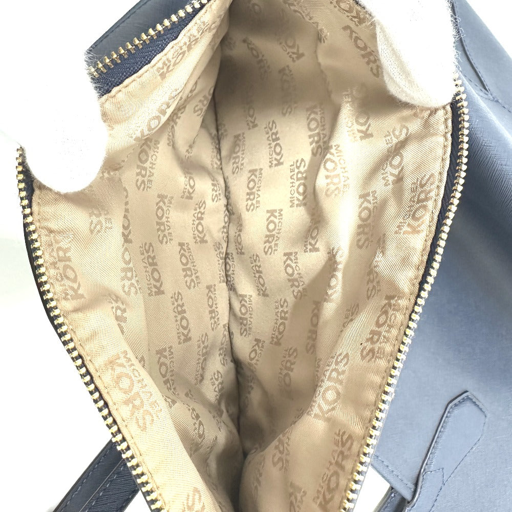 Michael Kors 35F7GY2T3T ロゴ ポーチ付き リバーシブル トートバッグ PVC レディース ブルー×グレー