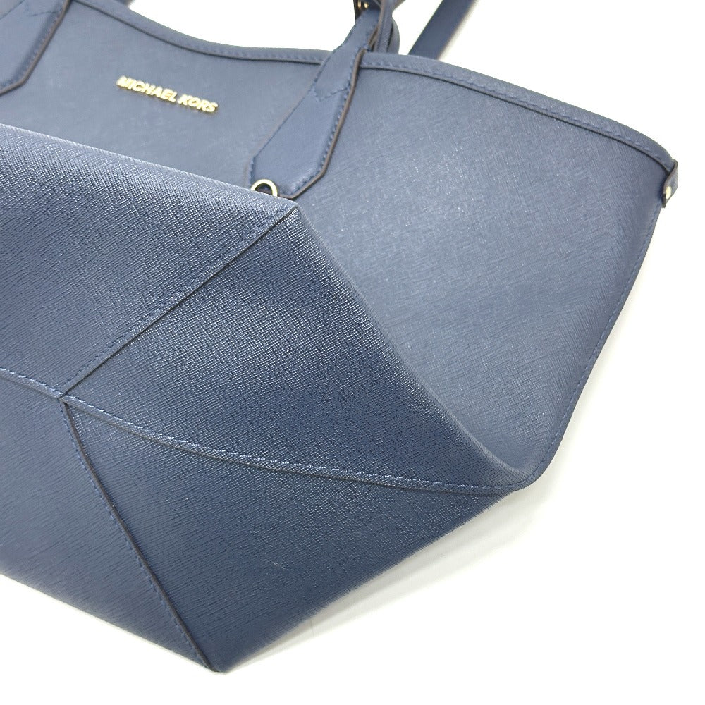 Michael Kors 35F7GY2T3T ロゴ ポーチ付き リバーシブル トートバッグ PVC レディース ブルー×グレー