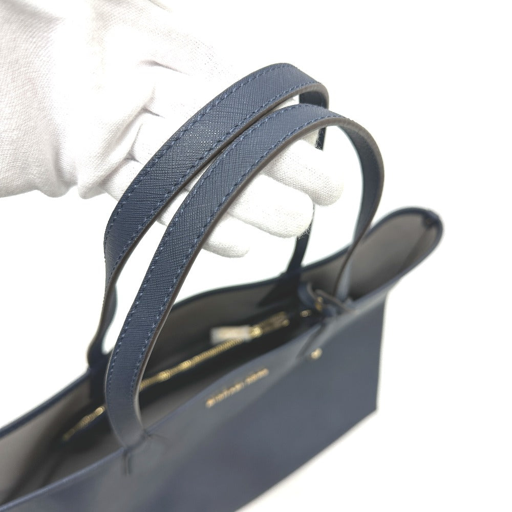 Michael Kors 35F7GY2T3T ロゴ ポーチ付き リバーシブル トートバッグ PVC レディース ブルー×グレー