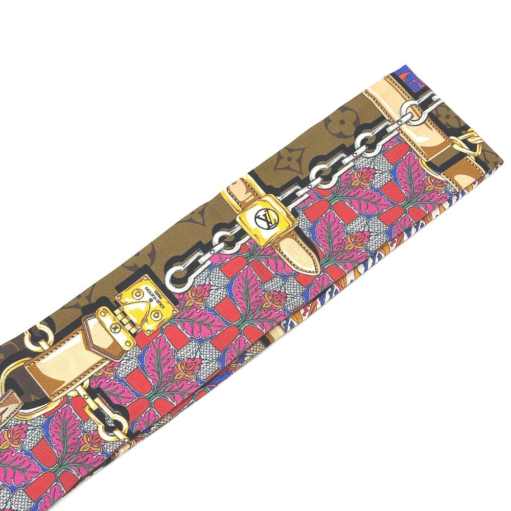 LOUIS VUITTON M76104 バンドー・コンフィデンシャル ガーデン バンドースカーフ スカーフ シルク レディース ブラウン