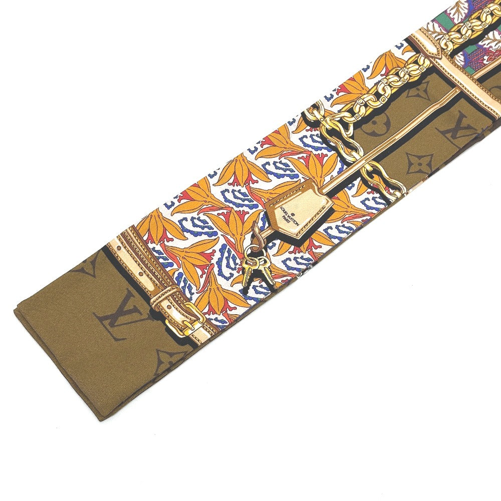 LOUIS VUITTON M76104 バンドー・コンフィデンシャル ガーデン バンドースカーフ スカーフ シルク レディース ブラウン