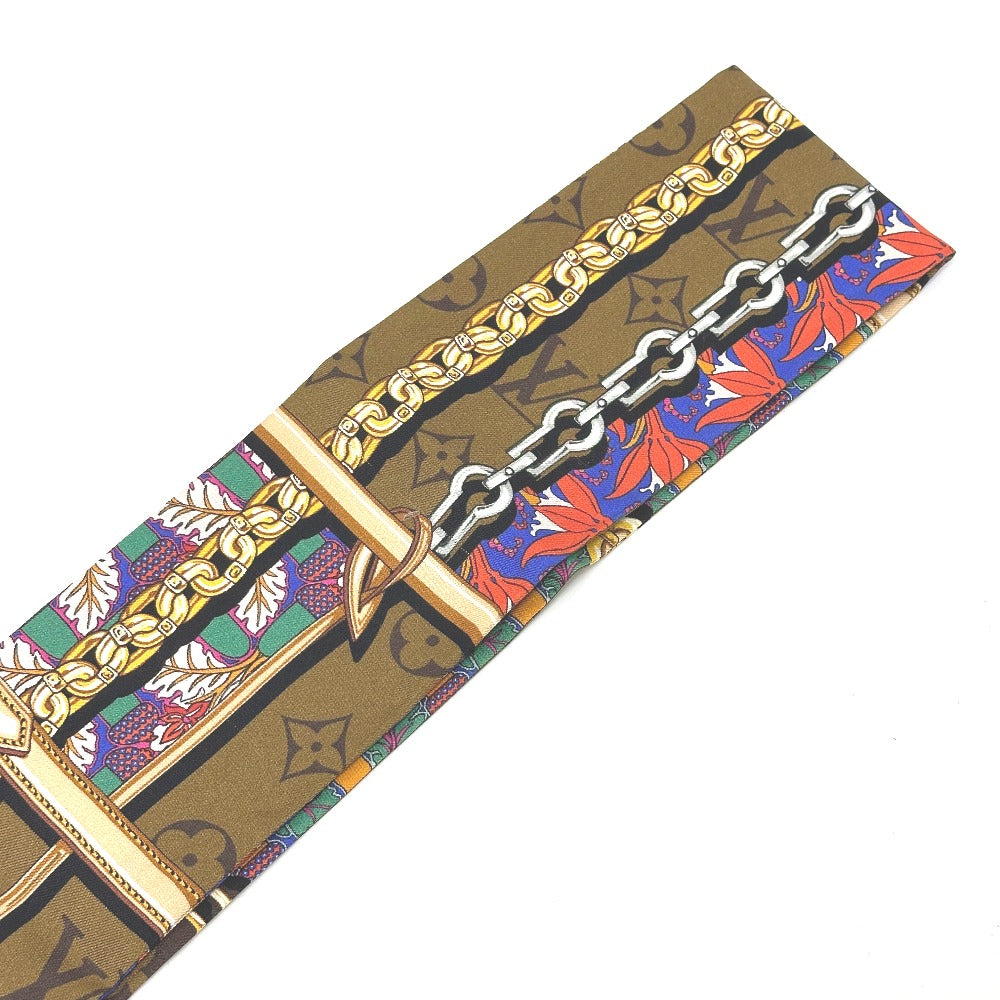 LOUIS VUITTON M76104 バンドー・コンフィデンシャル ガーデン バンドースカーフ スカーフ シルク レディース ブラウン