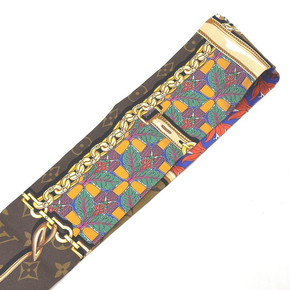 LOUIS VUITTON M76104 バンドー・コンフィデンシャル ガーデン バンドースカーフ スカーフ シルク レディース ブラウン