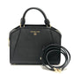 Michael Kors CLEO Satchel Small Logo Bag, 2-Way, Crossbody, Shoulder, Handbag, PVC, Women's, Black