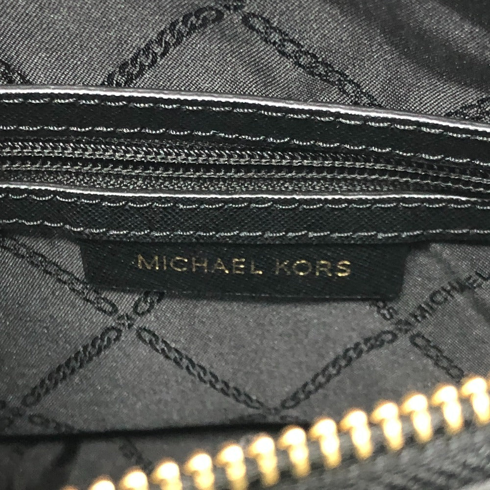 Michael Kors CLEO Satchel Small Logo Bag, 2-Way, Crossbody, Shoulder, Handbag, PVC, Women's, Black