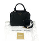 Michael Kors CLEO Satchel Small Logo Bag, 2-Way, Crossbody, Shoulder, Handbag, PVC, Women's, Black