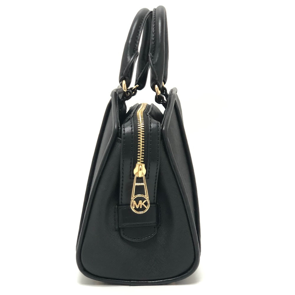 Michael Kors CLEO Satchel Small Logo Bag, 2-Way, Crossbody, Shoulder, Handbag, PVC, Women's, Black