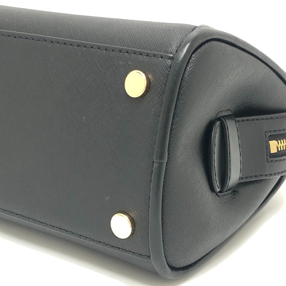 Michael Kors CLEO Satchel Small Logo Bag, 2-Way, Crossbody, Shoulder, Handbag, PVC, Women's, Black