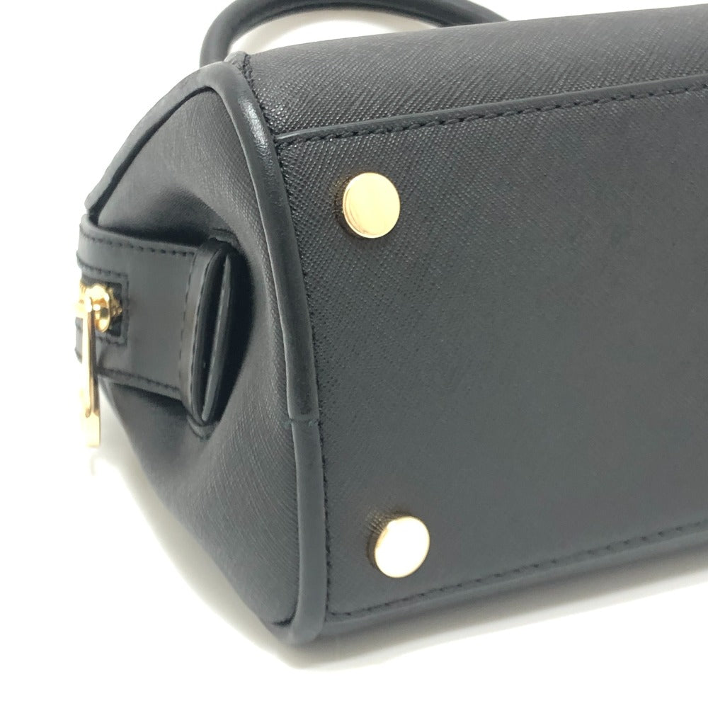 Michael Kors CLEO Satchel Small Logo Bag, 2-Way, Crossbody, Shoulder, Handbag, PVC, Women's, Black
