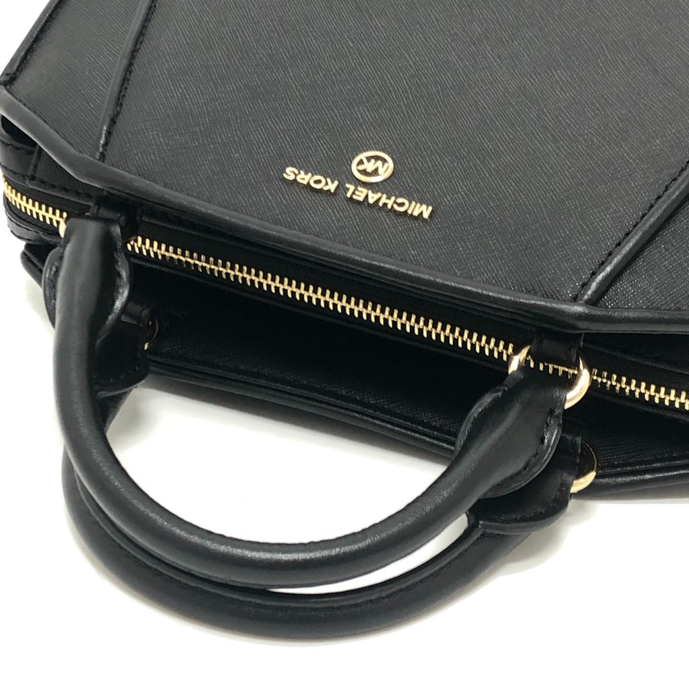Michael Kors CLEO Satchel Small Logo Bag, 2-Way, Crossbody, Shoulder, Handbag, PVC, Women's, Black