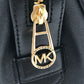 Michael Kors CLEO Satchel Small Logo Bag, 2-Way, Crossbody, Shoulder, Handbag, PVC, Women's, Black