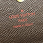 LOUIS VUITTON N61734 Portefeuille Sarah Long Wallet, Bifold, Damier Canvas, Ebene, Brown, Women's