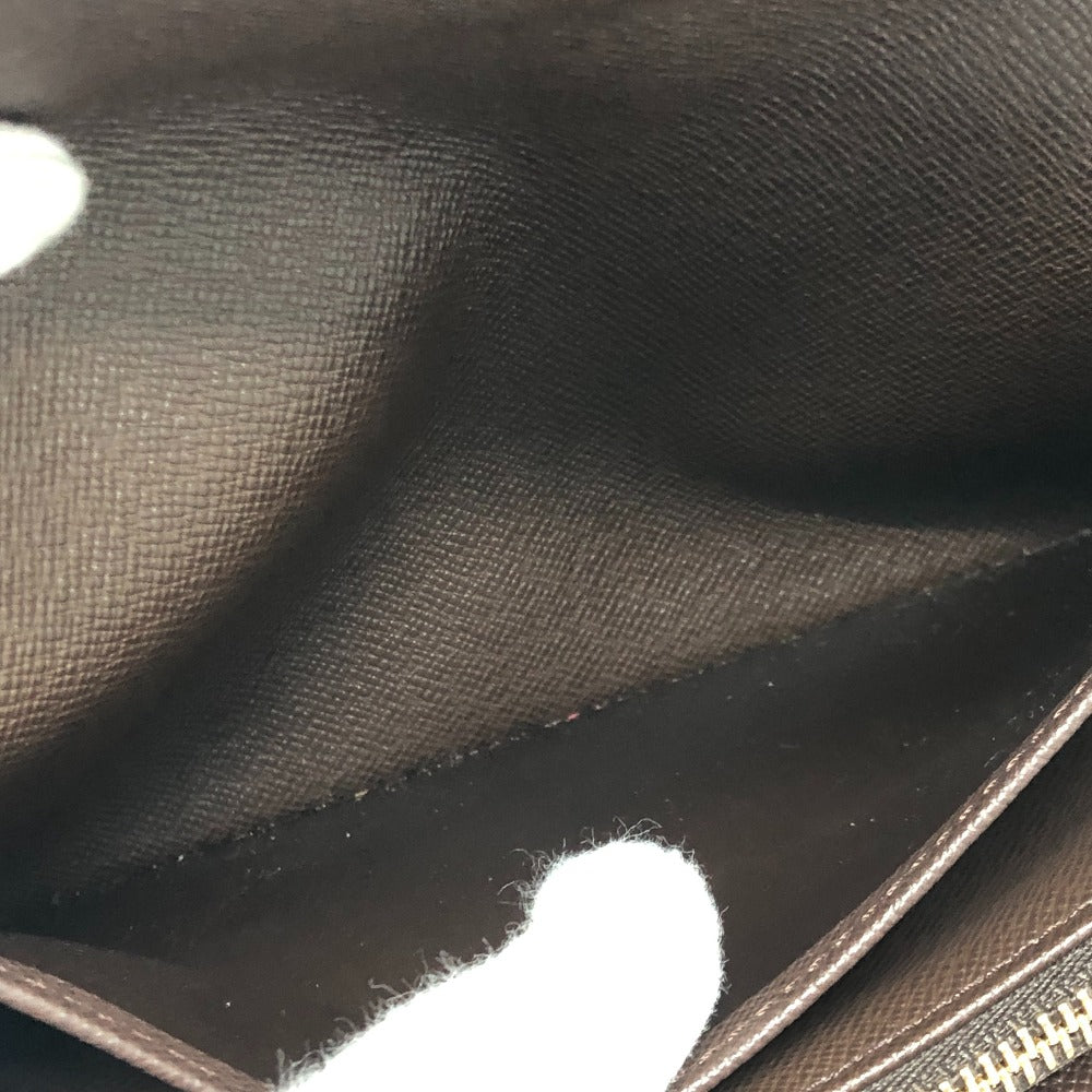 LOUIS VUITTON N61734 Portefeuille Sarah Long Wallet, Bifold, Damier Canvas, Ebene, Brown, Women's