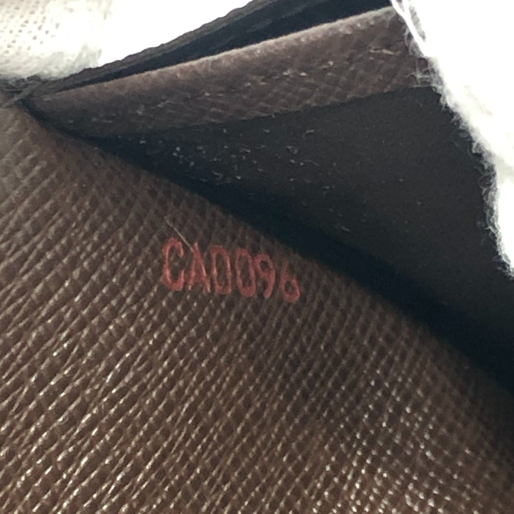 LOUIS VUITTON N61734 Portefeuille Sarah Long Wallet, Bifold, Damier Canvas, Ebene, Brown, Women's