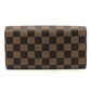 LOUIS VUITTON N61734 Portefeuille Sarah Long Wallet, Bifold, Damier Canvas, Ebene, Brown, Women's