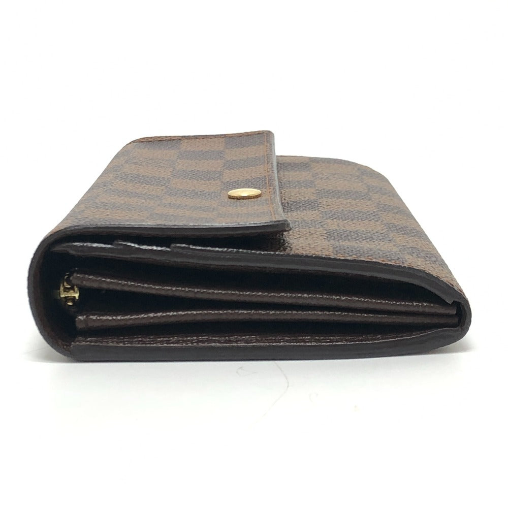 LOUIS VUITTON N61734 Portefeuille Sarah Long Wallet, Bifold, Damier Canvas, Ebene, Brown, Women's