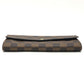 LOUIS VUITTON N61734 Portefeuille Sarah Long Wallet, Bifold, Damier Canvas, Ebene, Brown, Women's