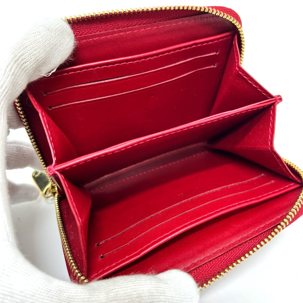 LOUIS VUITTON M93608 Zippy Coin Purse Wallet with Round Zipper, Monogram Vernis, Women's, Pomme d'Amour
