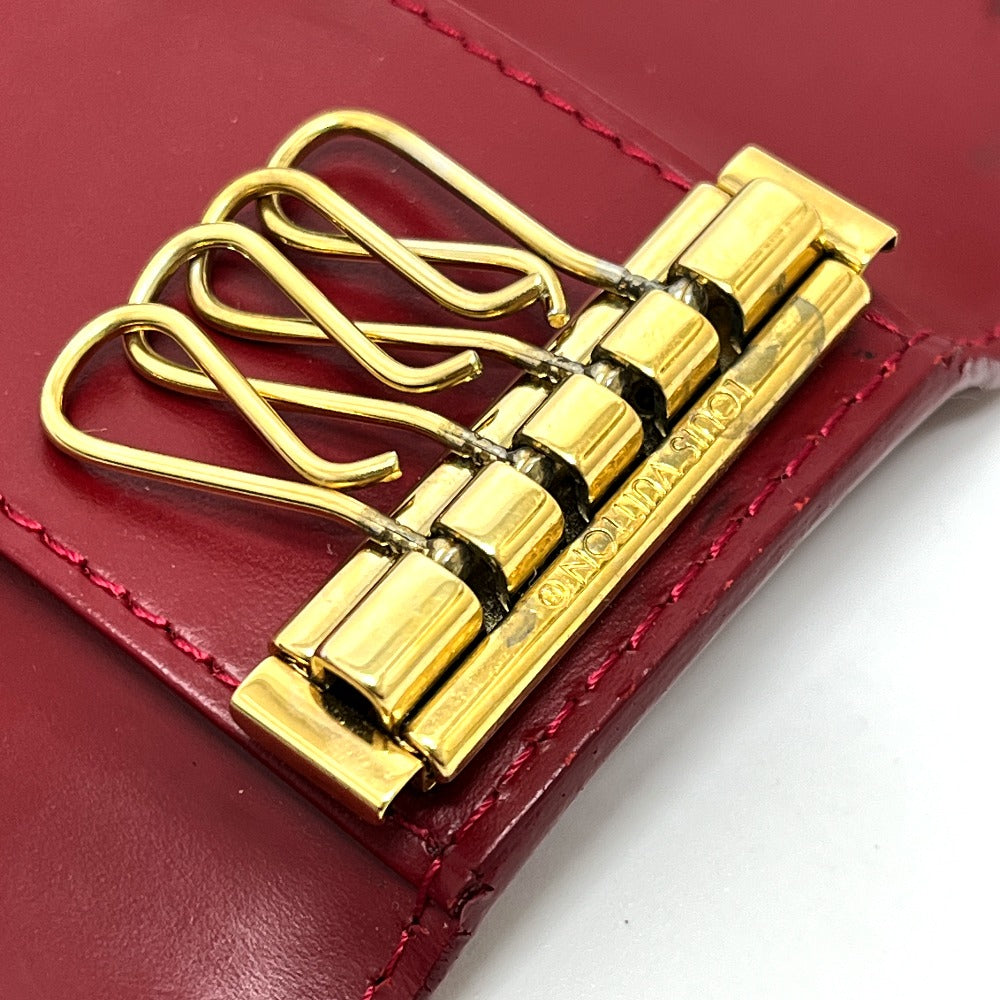 LOUIS VUITTON M91211 Multicle 4 Key Case, 4-Key, 4-Piece, Monogram Vernis, Women's, Pomme d'Amour, Red
