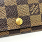 LOUIS VUITTON N62631 Multicle 4 Key Case with 4 Keys, Damier Canvas, Women's, Brown